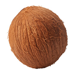 Fototapeta premium Whole coconut isolated on transparent or white background, png