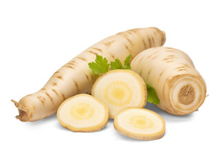 Fototapeta na wymiar Parsnip isolated on transparent or white background, png