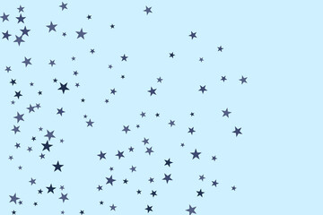 Star confetti. Abstract casual confetti background. Bright design pattern.
