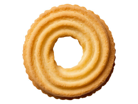 Butter Ring Biscuit Isolated On Transparent Or White Background, Png