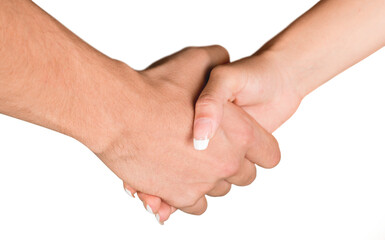 Closeup of Two People Shaking Hands