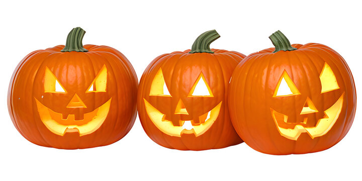 halloween pumpkin isolated on white