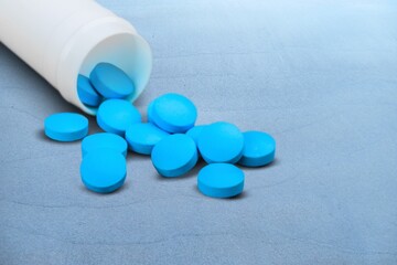 A medication pills drug on the home desk