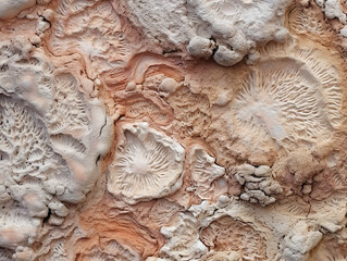 coral fossil mineral texture detail, close up of a shell