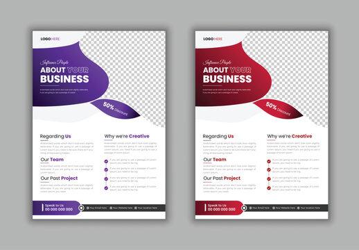 Corporate  business flyer by organic shape and colorful background and excellent concept, flyer, poster, brochure, 