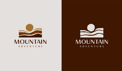 Simple Mountain Logo. Universal creative premium symbol. Vector sign icon logo template. Vector illustration