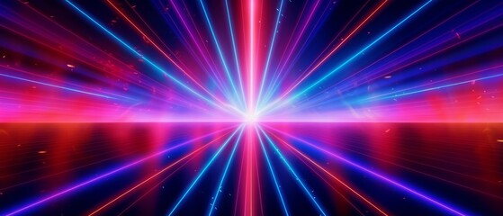 Fototapeta premium Abstract neon background. Generative AI