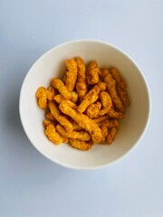 Crunchy Snacks with white background