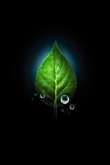 CO2 reducing icon on green leaf with water droplet for decrease CO2 , carbon footprint and carbon credit to limit global warming from climate change, Bio Circular Green Economy concept