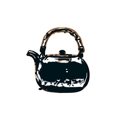 Color sketch of a drinking water jug ​​with transparent background