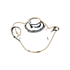 Color sketch of a drinking water jug ​​with transparent background