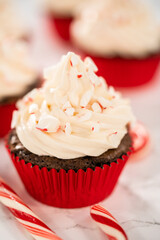 Chocolate peppermint cupcakes