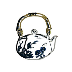 Color sketch of a drinking water jug ​​with transparent background