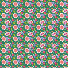 Seamless pattern with flowers