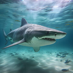Naklejka premium tiger shark