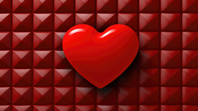 a chocolate inspired wallpaper of a giant red heart, ai generated image