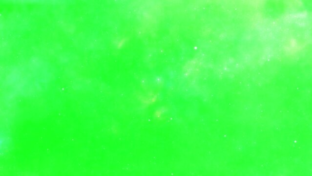 Deep space travel animation on green screen background. Space ship traveling in galaxy abstract loop.