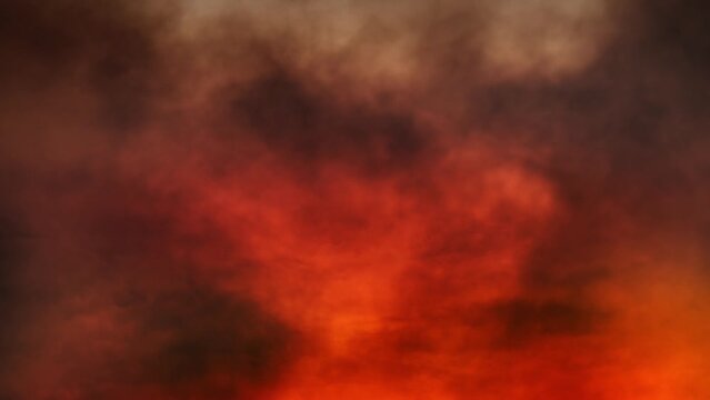 Epic Sky With Raging Fire Glow