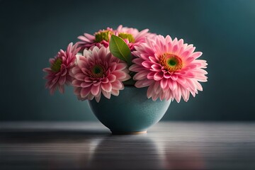 pink chrysanthemum in a vase