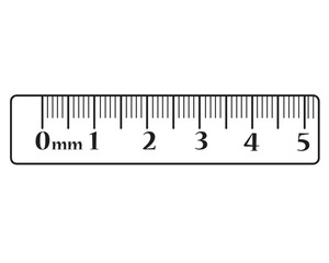 Ruler in isolate on a white background. Vector illustration