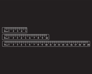 Ruler in isolate on a white background. Vector illustration