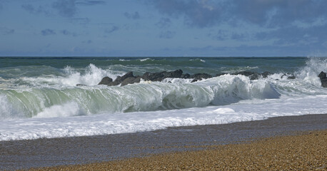 Vagues d&eacute;ferlantes oc&eacute;an atlantique	