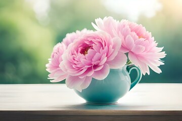beautiful pink flower generated by AI tool