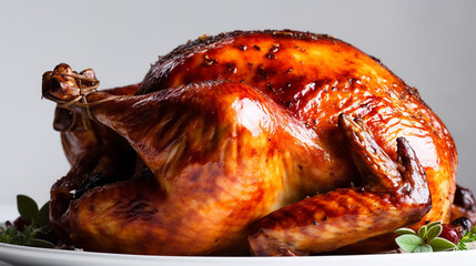 Roasted turkey on a plate