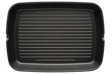 Empty rectangle grill frying pan