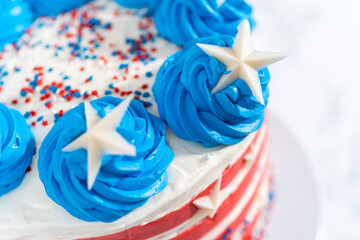 4th of July chocolate cake