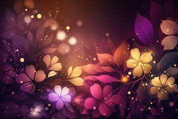 abstract background banner gradient color with bokeh glitte background