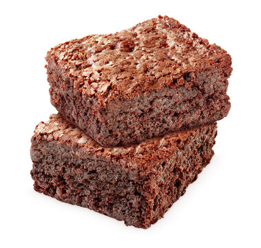 composi&ccedil;&atilde;o com brownie de chocolate isolado em fundo transparente - bolo de chocolate