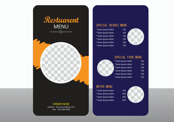 Restaurant menu design for business 