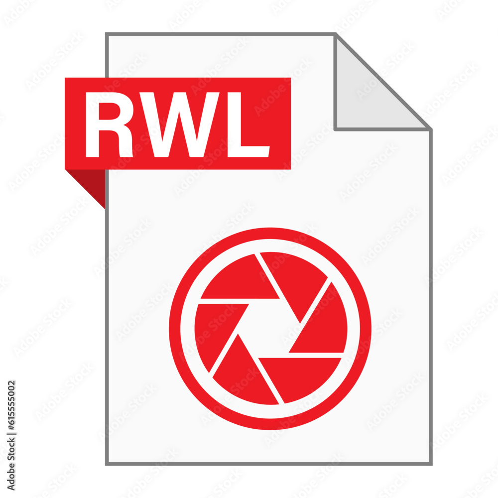 Poster modern flat design of rwl file icon for web