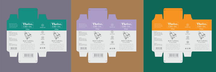 CBD oil label and box design, packaging design,label design