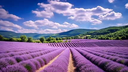 Lavender Dreams: Stunning Landscape made with Generative AI