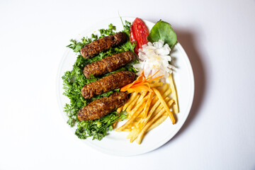 Beef Sheekh Kabab with vegetable
