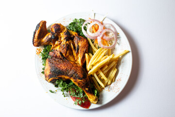 Grilled Chicken wings & French Fries