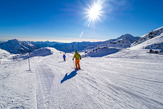 Ski slopes in Monte Rosa ski resort