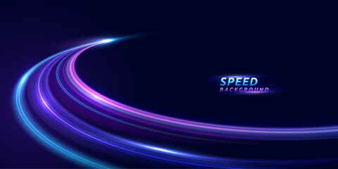 Abstract speed line background. Dynamic motion speed of light. Technology velocity movement pattern for banner or poster design. Vector EPS10. - obrazy, fototapety, plakaty