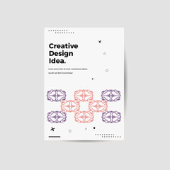 Amazing business presentation vector A4 vertical orientation front page mock up. Modern corporate report cover abstract geometric illustration design layout. Company identity brochure template. EPS10.