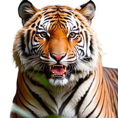 tiger on white png