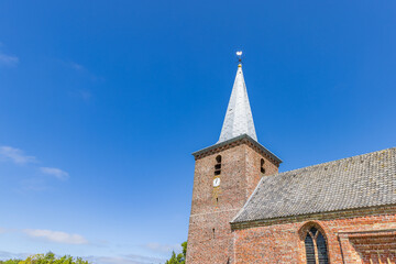 Saint Jan church national monument in village Hoorn at Wadden island Terschelling in Friesland...