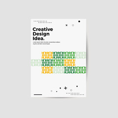 Amazing business presentation vector A4 vertical orientation front page mock up. Modern corporate report cover abstract geometric illustration design layout. Company identity brochure template. EPS10.