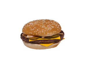 Cheese Burger Isolated On Transparent Background