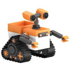 3D illustration of a robot mars rover
