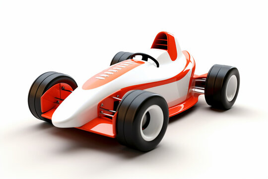 perspective car generic race  white background