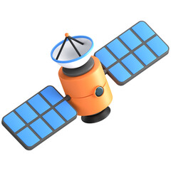 3D illustration of a satellite