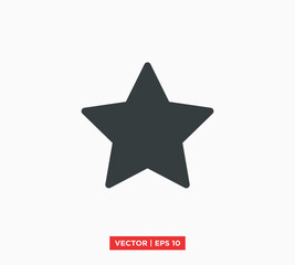 Star Icon Flat Vector Illustration Design Template