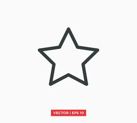 Star Icon Flat Vector Illustration Design Template
